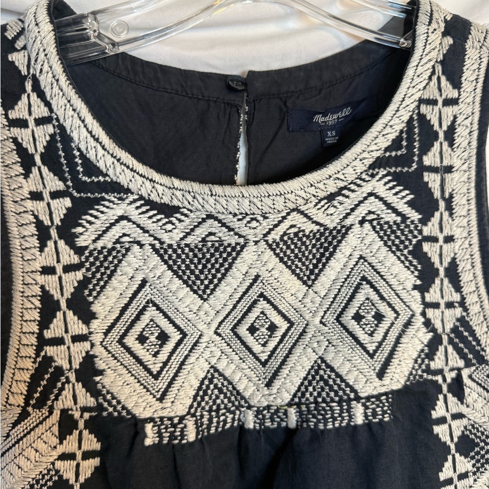 Madewell Dress XS Women’s | Madewell Stitchtake Women’s Sleeveless Dress Navy - Picture 3 of 13